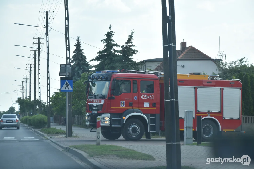 Pożar na prywatnej posesji w Krobi