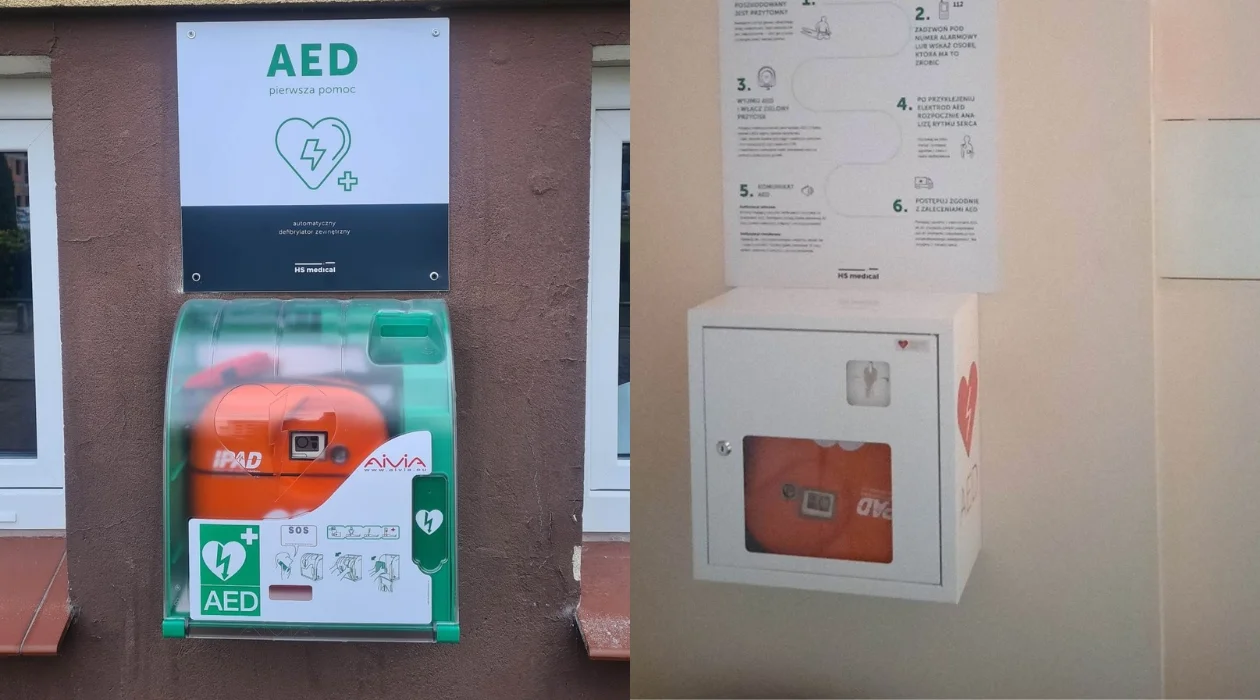 Koźmin Wlkp. Defibrylatory AED przy szkole i w Klubie Seniora [ZDJĘCIA] - Zdjęcie główne