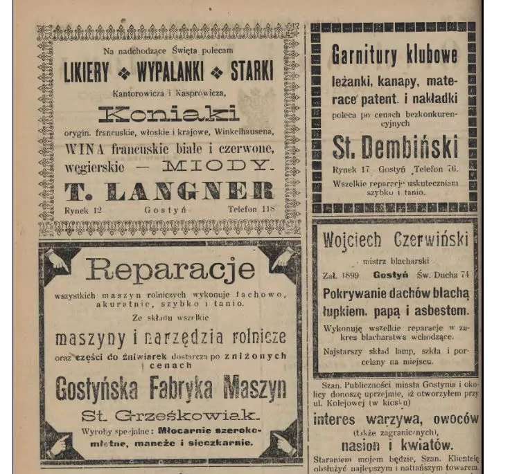 Zakupy przed Wielkanocą w Gostyniu 100 lat temu. Świąteczna reklama