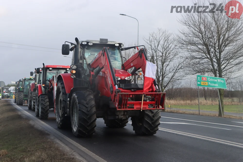 Rolnicy przejechali z gminy Miejska Górka do Rawicza i z powrotem