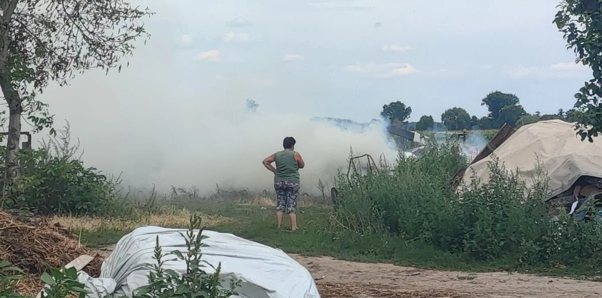 Pożar w Żernikach. Dym widać z kilkunastu kilometrów