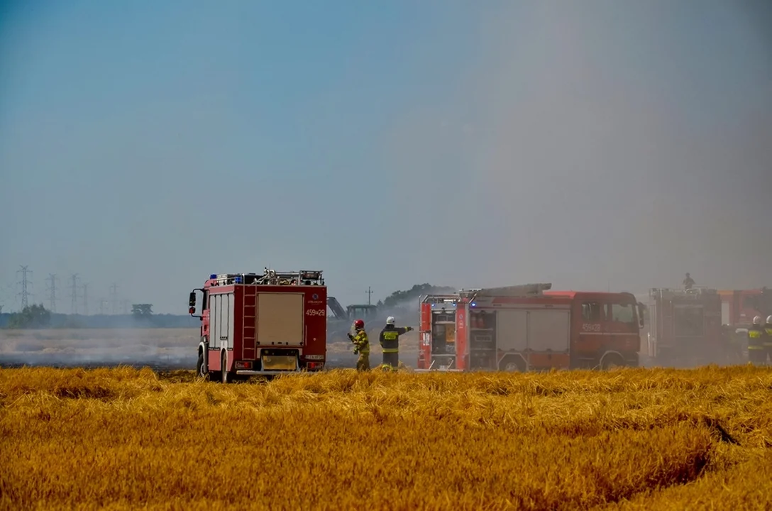 Pożar w miejscowości Trzebin