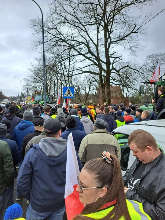 Protest rolników, myśliwych i pszczelarzy w Jarocinie 20 lutego 2024