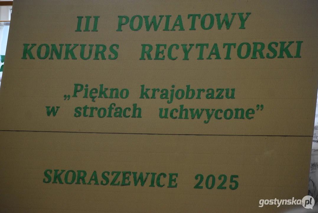 III Powiatowy Konkurs Recytatorski w Skoraszewicach 2025 "Piękno krajobrazu w strofach uchwycone"