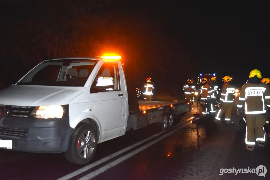 Zderzenie samochodów osobowych na trasie Krobia - Pudliszki