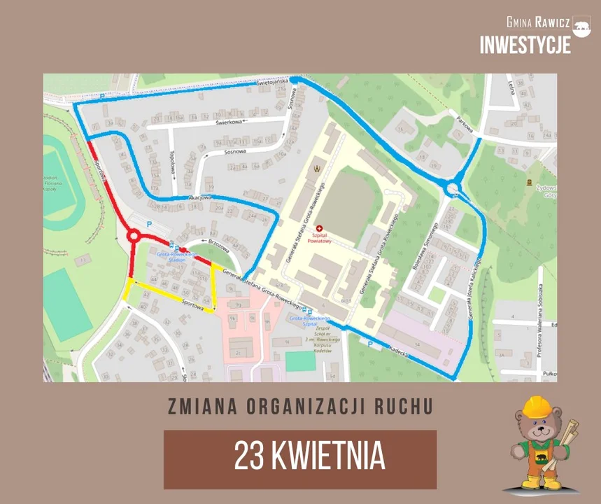 Objazdy na Grota Roweckiego kwiecień 2026