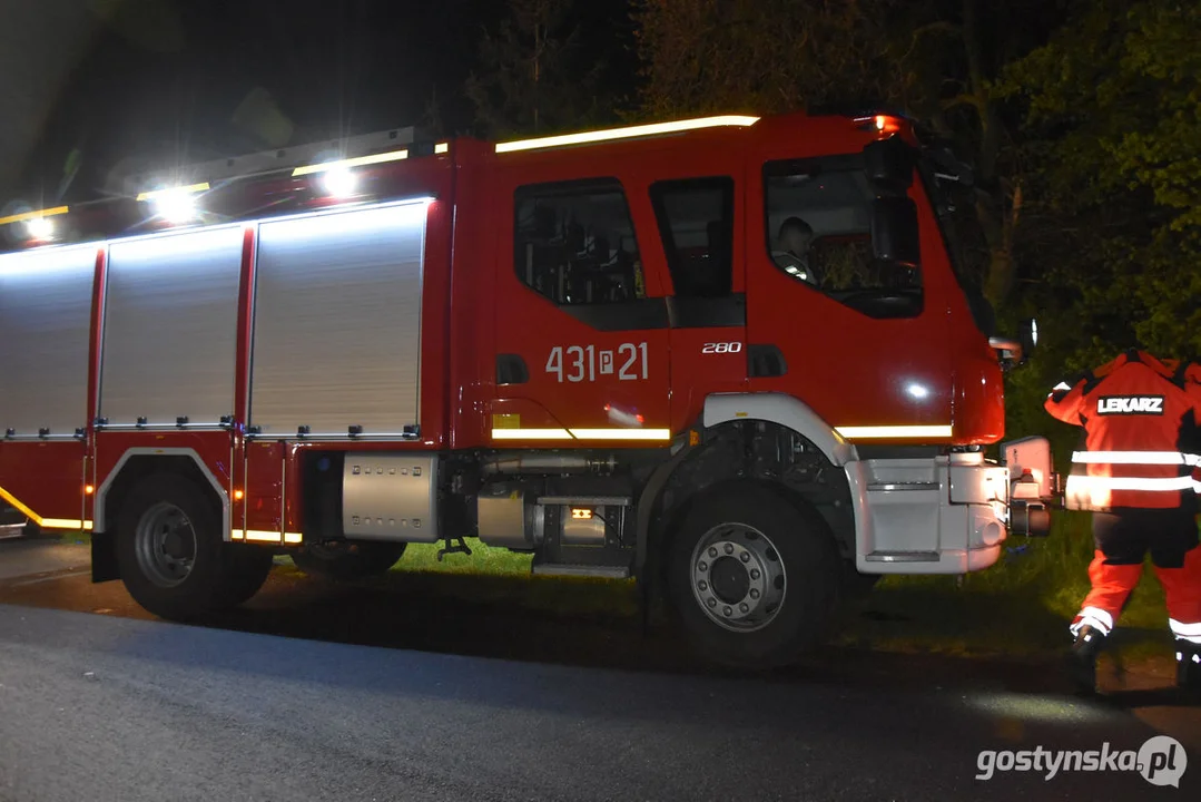 Wypadek śmiertelny na drodze Pogorzela - Gumienice