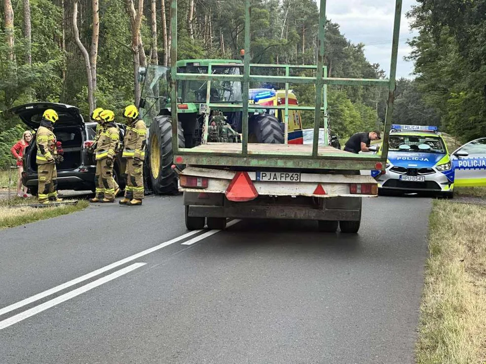 Kolizja na drodze powiatowej Jarocin - Żerków