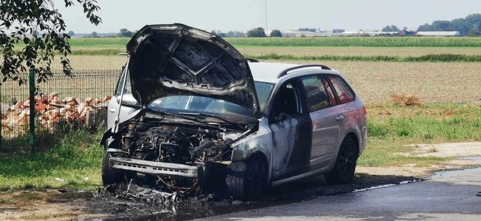 Pożar samochodu w Potarzycy