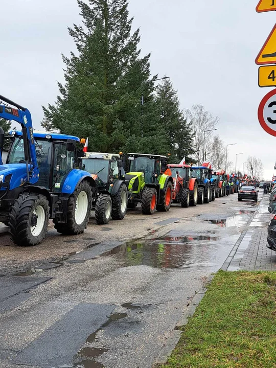 Protest rolników, myśliwych i pszczelarzy w Jarocinie 20 lutego 2024