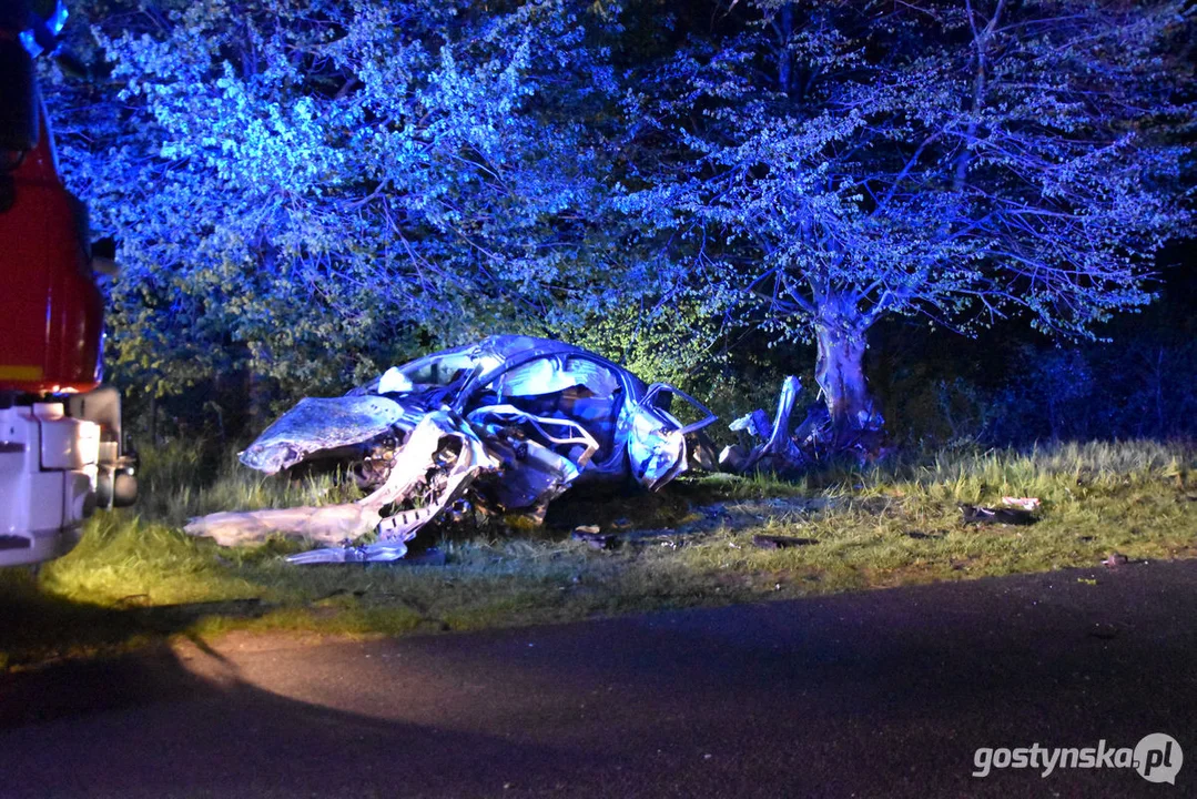 Wypadek śmiertelny na drodze Pogorzela - Gumienice