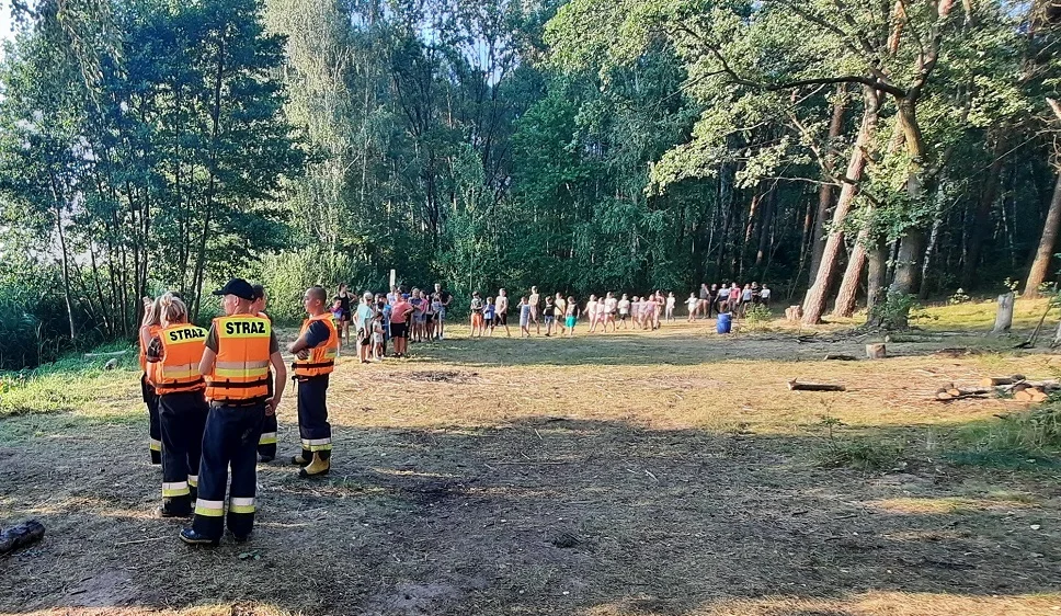 Ćwiczenia strażaków w Gołuchowie