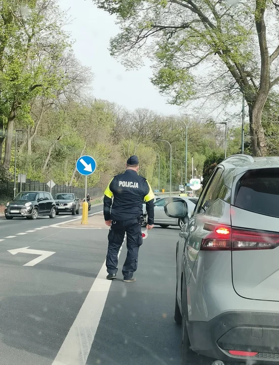 Potrącenie na pasach w Gołuchowie