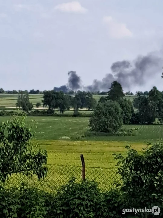 Pożar na prywatnej posesji w Krobi