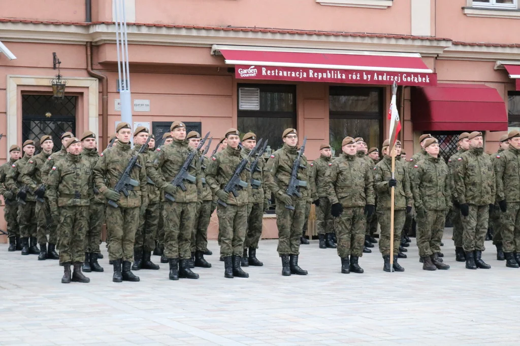 Przysięga żołnierzy 12. Wielkopolskiej Brygady Obrony Terytorialnej