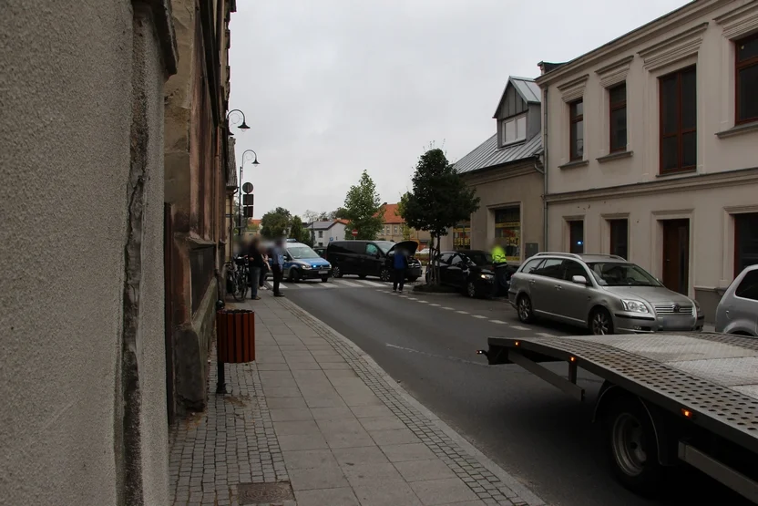 Zderzenie aut na Placu Powstańców Wielkopolskich