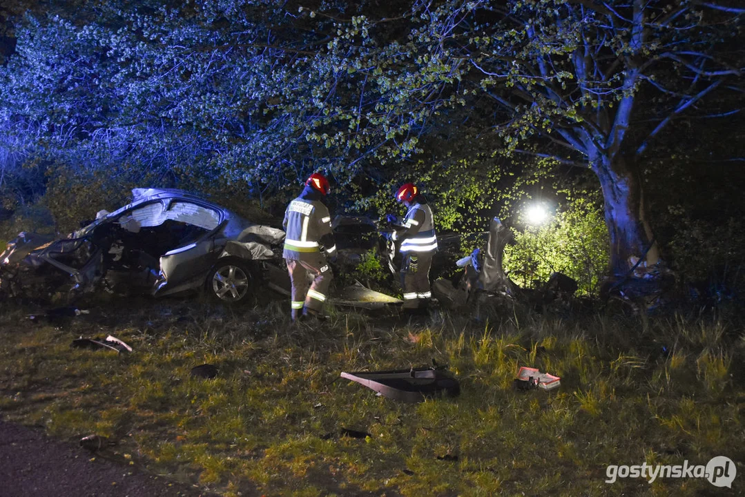 Wypadek śmiertelny na drodze Pogorzela - Gumienice