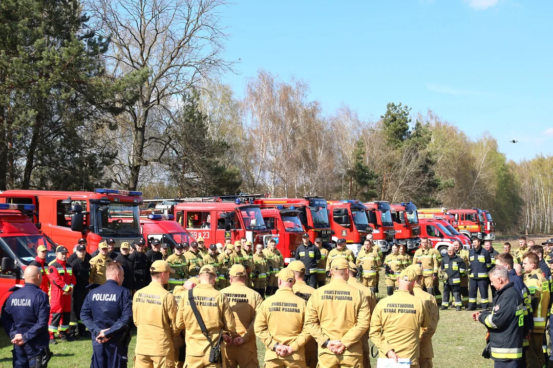 Strażacy walczyli z pożarem lasu. Manewry na terenie leśnictwa Kaźmierka