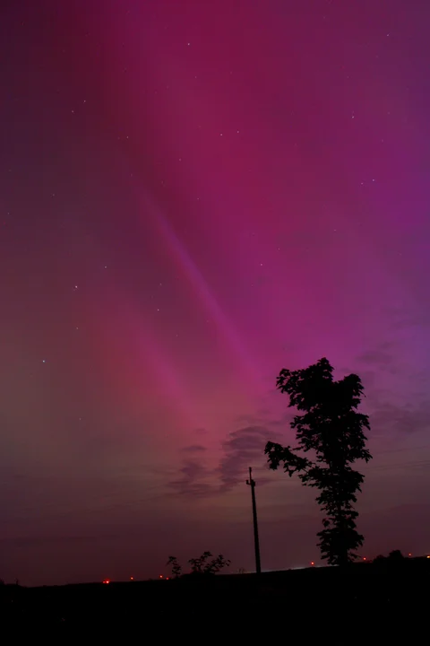 Zorza polarna nad Rozdrażewem