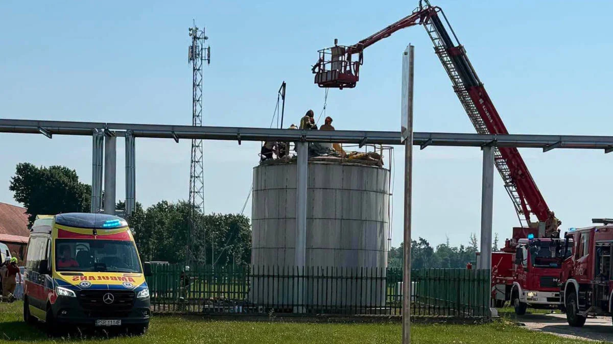 Wypadek na terenie jednej z firm w Klęce