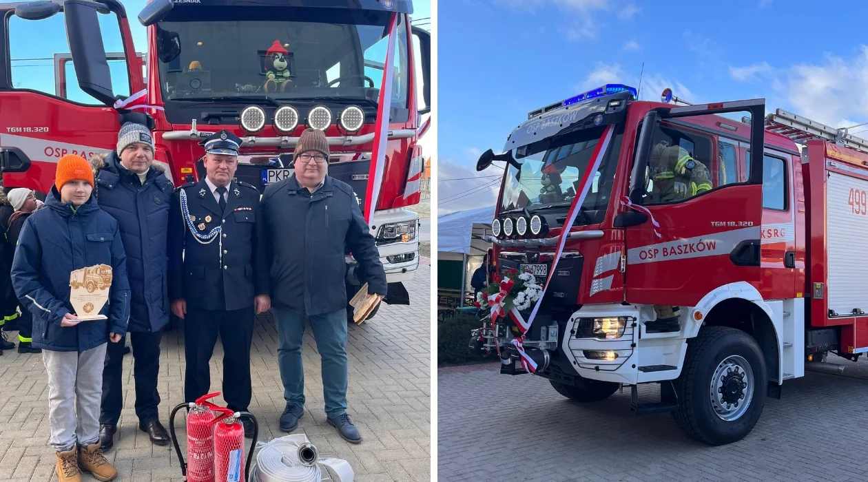 Baszków. Strażacy mają nowy wóz bojowy - Zdjęcie główne