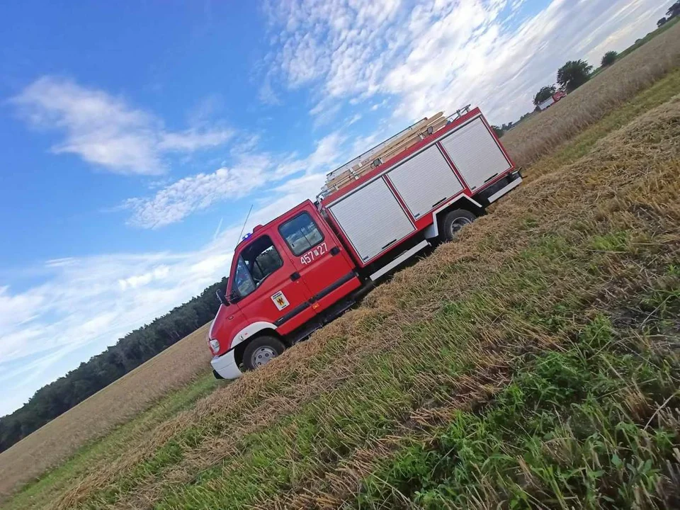 Pożar ścierniska Wolica Pusta