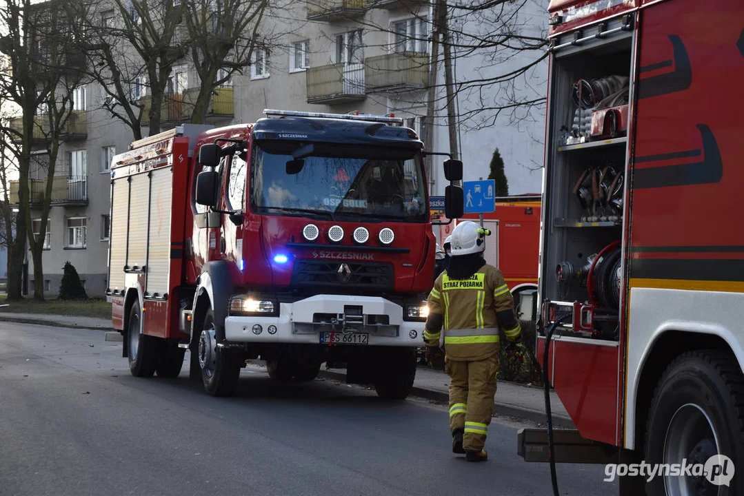 Pożar mieszkania na osiedlu w Gostyniu