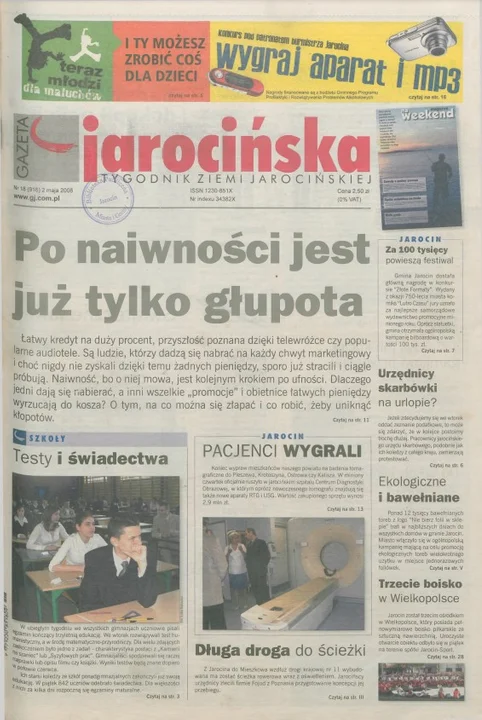 Jedynka Gazety Jarocińskiej z 2008
