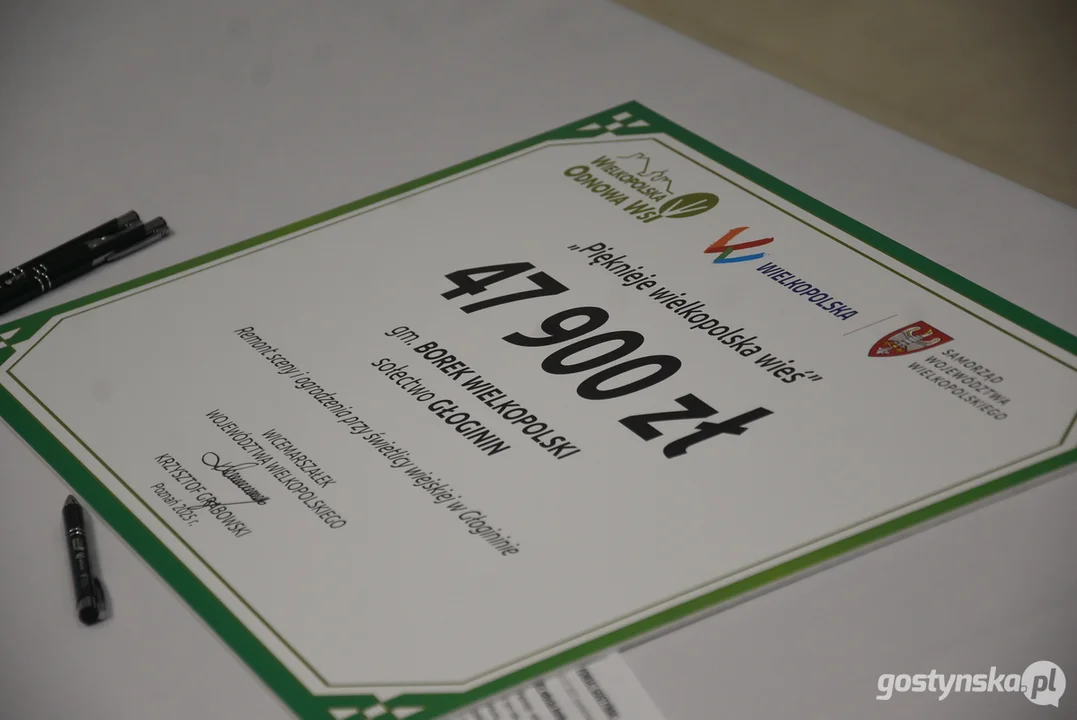 Wręczenie dofinansowań w ramach XV edycji konkursu "Pięknieje wielkopolska wieś" w Pępowie