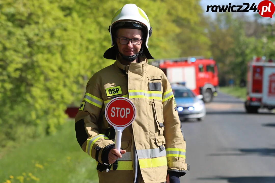 Zderzenie traktorów pod Gościejewicami