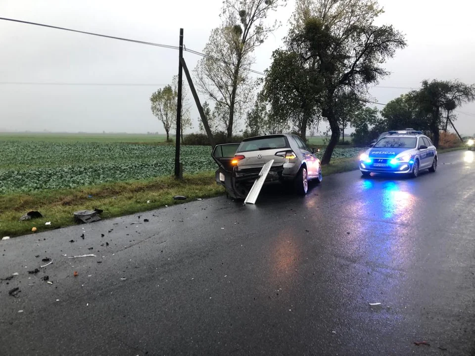 Wypadek drogowy na trasie Pępowo-Pogorzela