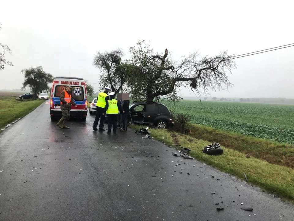 Wypadek drogowy na trasie Pępowo-Pogorzela