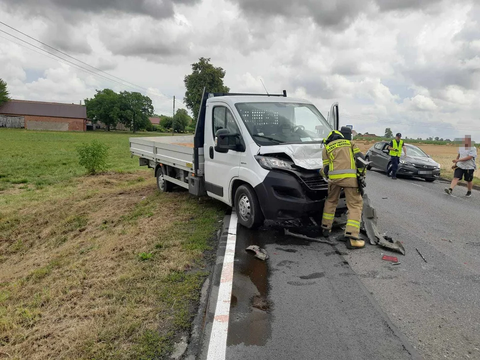 Koźmin Wlkp. Zderzenie dwóch samochodów