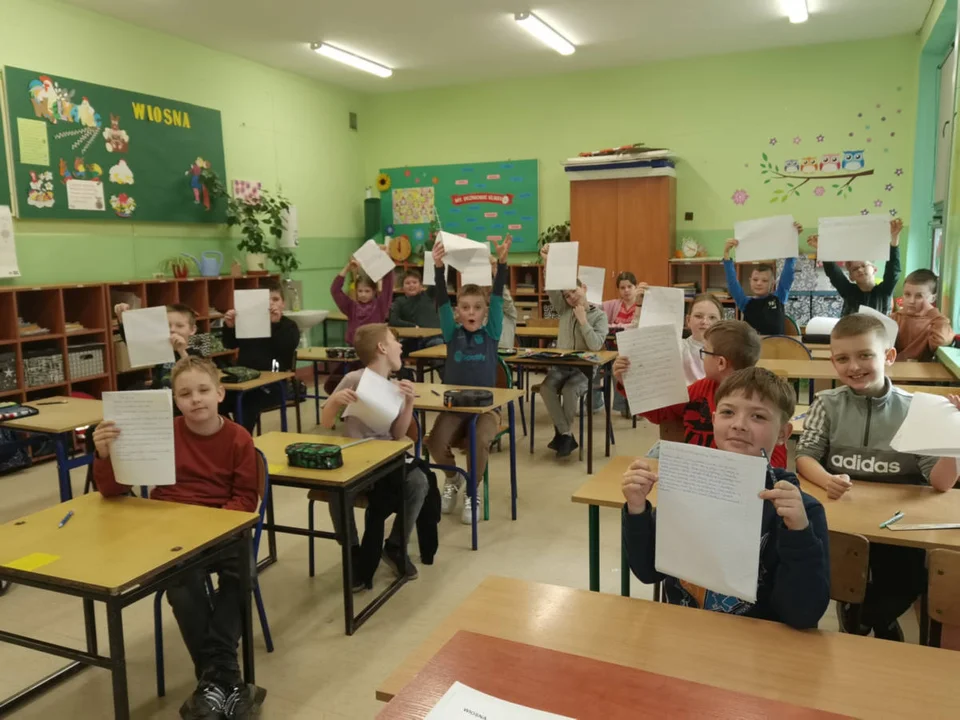 Szkolny konkurs ortograficzny w klasach III w podstawówce w Pogorzeli