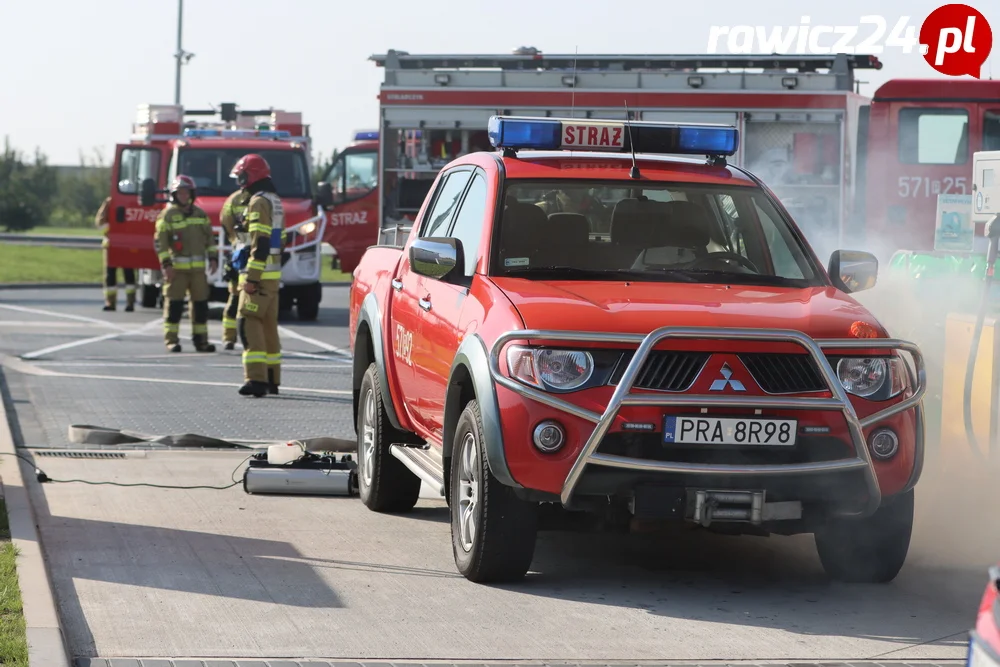 Ćwiczenia strażaków na MOP-ie Golina Wielka