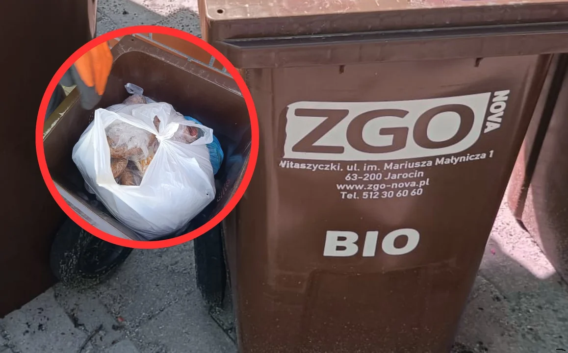 Przyjechali po bioodpady. Znaleźli to w koszach. Jest komunikat do mieszkańców