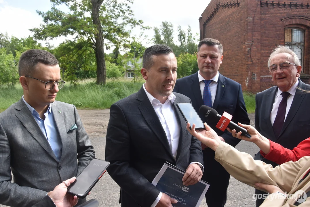 Konferencja prasowa w sprawie możliwości przedłużenia linii kolejowej nr 360 Gostyń - Kąkolewo do Piasków