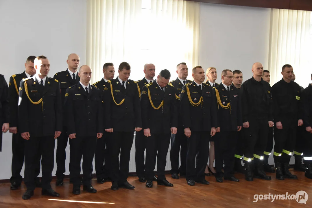 Pożegnanie bryg. Michała Pohla - z-cy komendanta powiatowego Państwowej Straży Pożarnej w Gostyniu