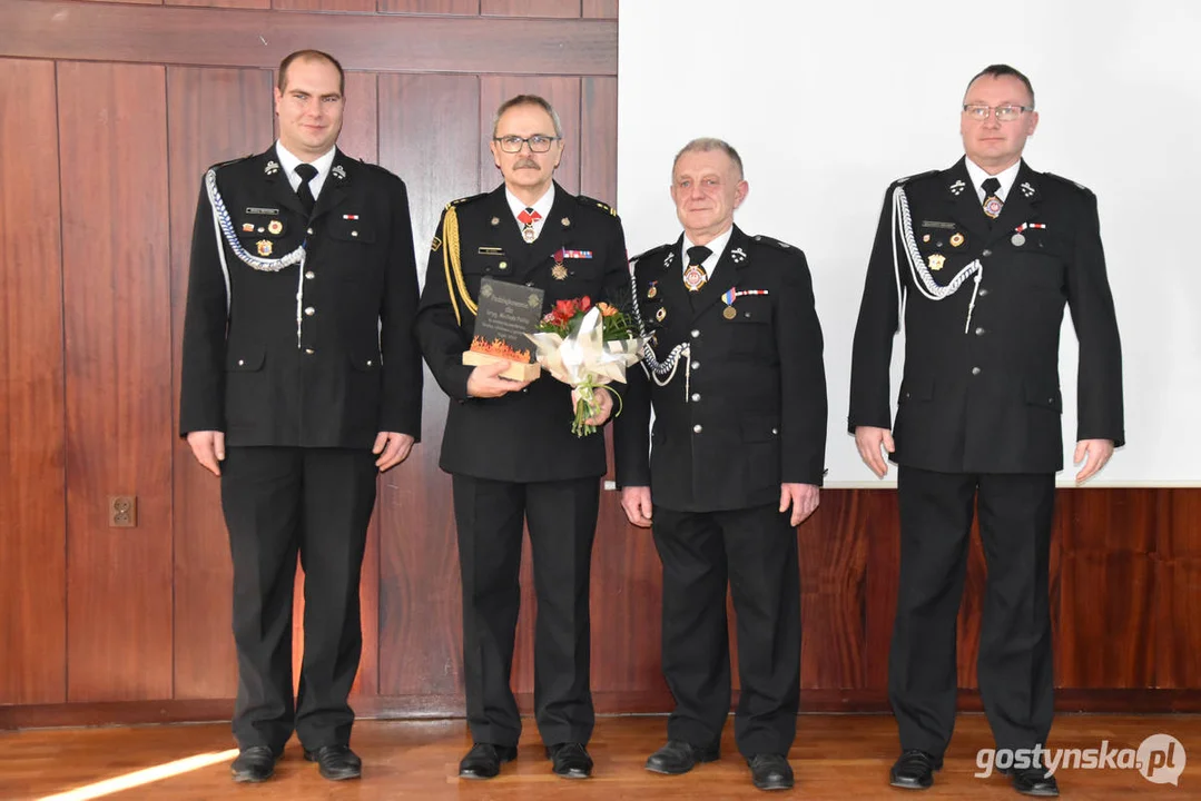 Pożegnanie bryg. Michała Pohla - z-cy komendanta powiatowego Państwowej Straży Pożarnej w Gostyniu