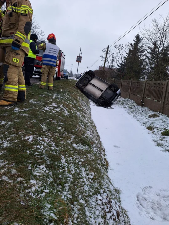 Zderzenie samochodów w Elżbietkowie, w gminie Pogorzela