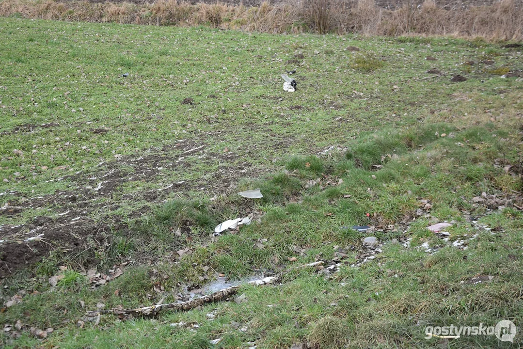 Wypadek samochodowy na drodze Strzelce Wielkie - Lipia (droga Piaski - Pogorzela)