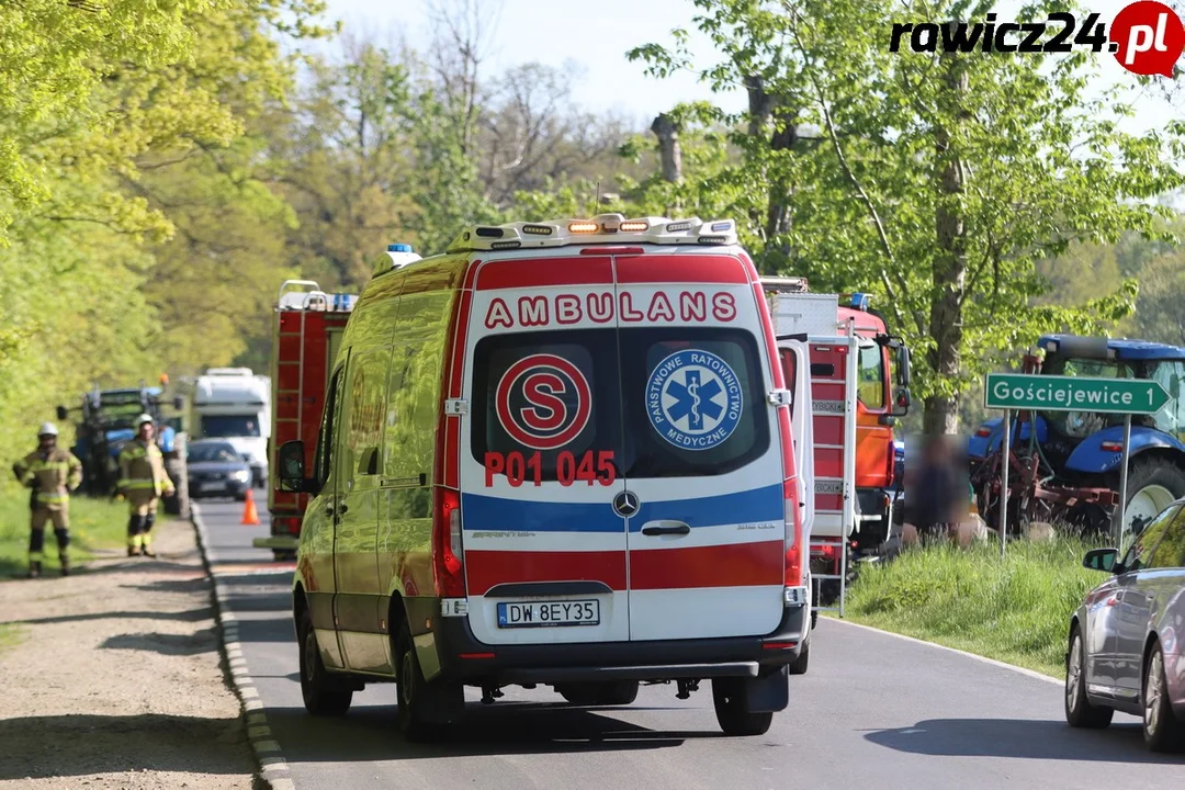 Zderzenie traktorów pod Gościejewicami