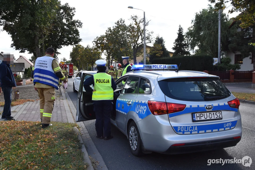 Niedzielny wypadek na ul. Wrocławskiej (DW434) w Gostyniu