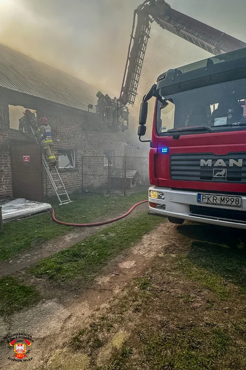 Staniew. Pożar budynku gospodarczego