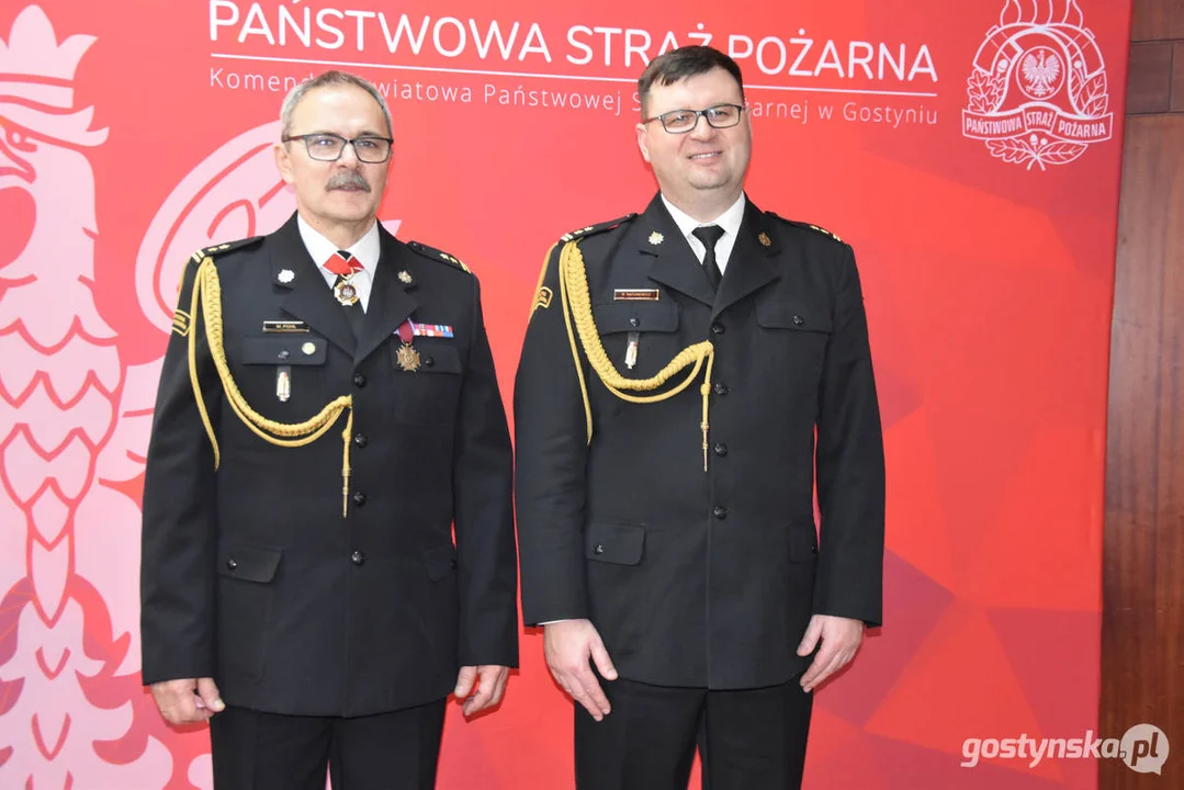 Pożegnanie bryg. Michała Pohla - z-cy komendanta powiatowego Państwowej Straży Pożarnej w Gostyniu