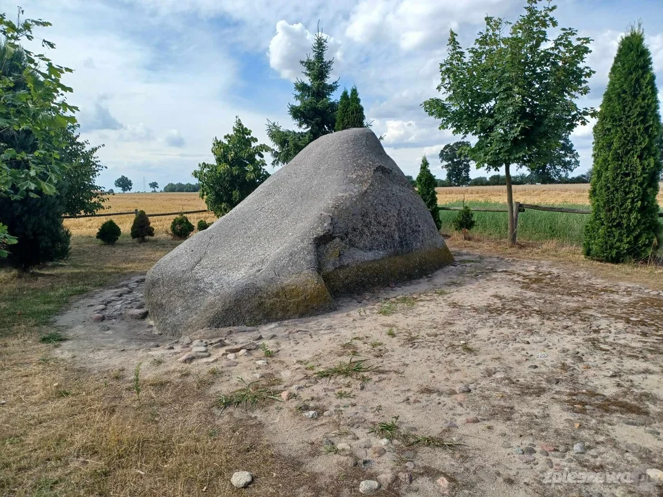 Głaz Bogudar w miejscowości Ruda w gminie Dobrzyca