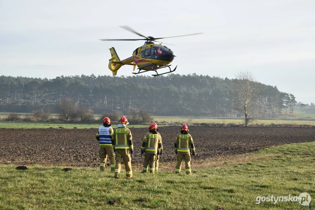 Wypadek na DW 434 Gostyń - Kunowo