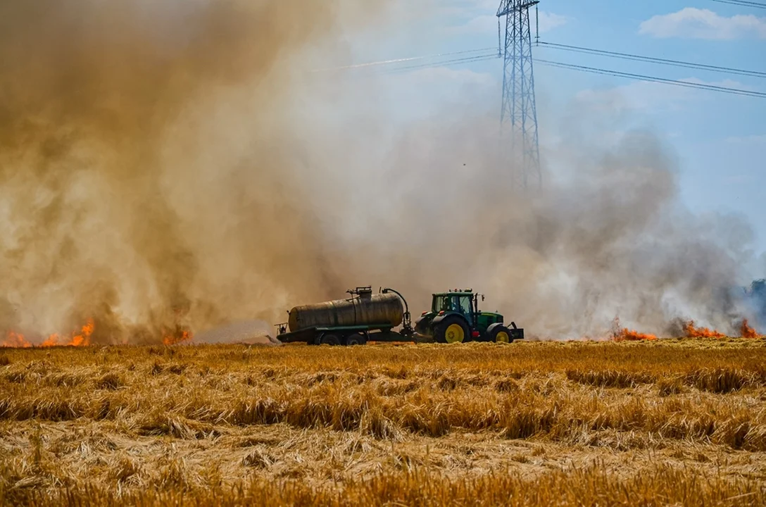 Pożar w miejscowości Trzebin