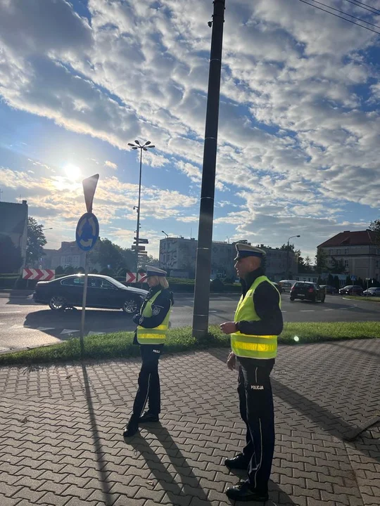 Kolizja rowerowa na Rondzie Solidarności w Gostyniu