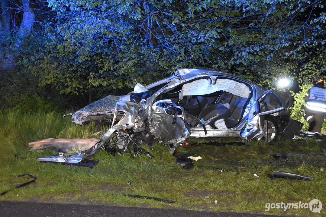 Wypadek śmiertelny na drodze Pogorzela - Gumienice